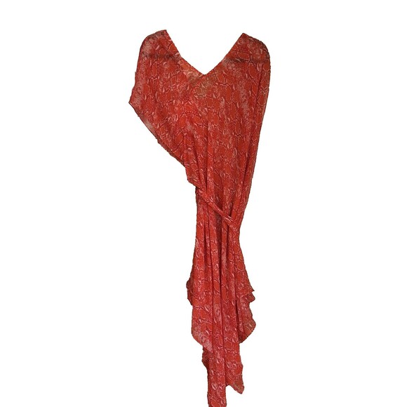 Diane Von Furstenberg Serena Dress Silk Python Print Kaftan Beach Cover Up M NWT - Picture 6 of 8
